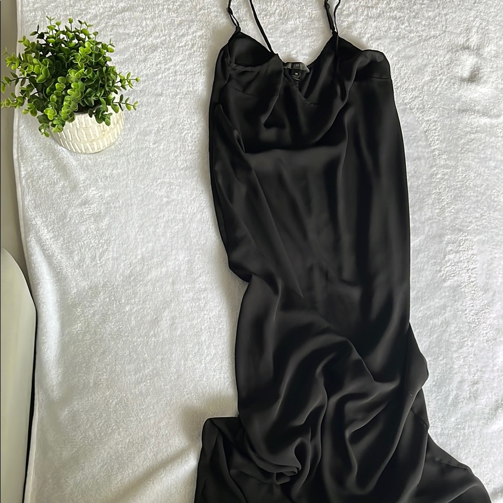 J. Crew Black Spaghetti Strap Maxi Dress